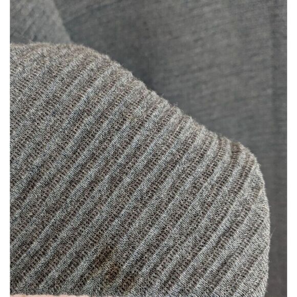 Montgomery Ward VTG Button Front Pure Wool Ribbed Coat Preppy Minimalist Large - Picture 7 of 8